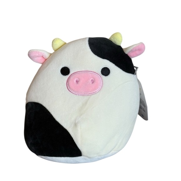 Squishmallow Connor The Cow 8 inch Plush Toy NWT Black White - Picture 1 of 9